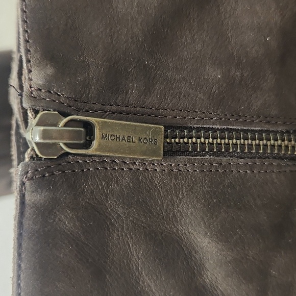 Michael Kors Leather Ashton Mid Bootie Brown Size 9.5 - Picture 5 of 7